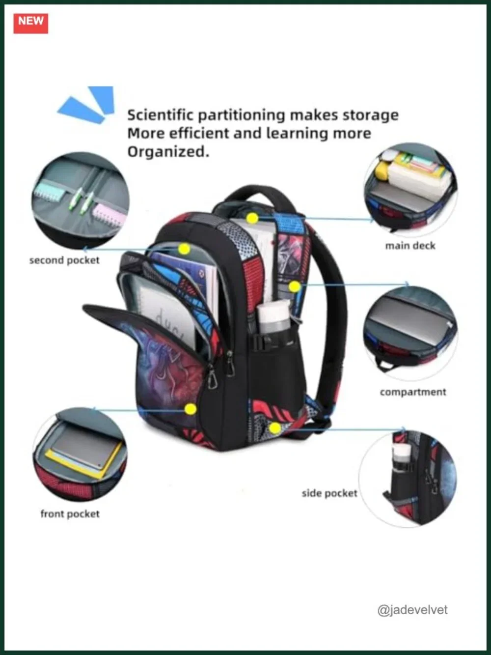 Waterproof Kids Backpack for Boys Girls Lightweight Laptop School Bag 18 Inch